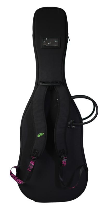 Sac de guitare basse à motif à rayures avec poignée latérale