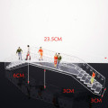 2pcs/lot Architecture Scale Model Transparent Outdoor Bridge In Train Layout