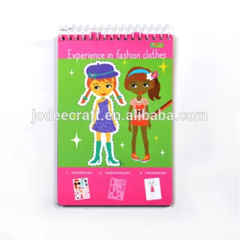 DIY fashion drawing notebook for kids