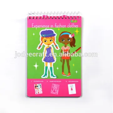 DIY fashion drawing notebook for kids