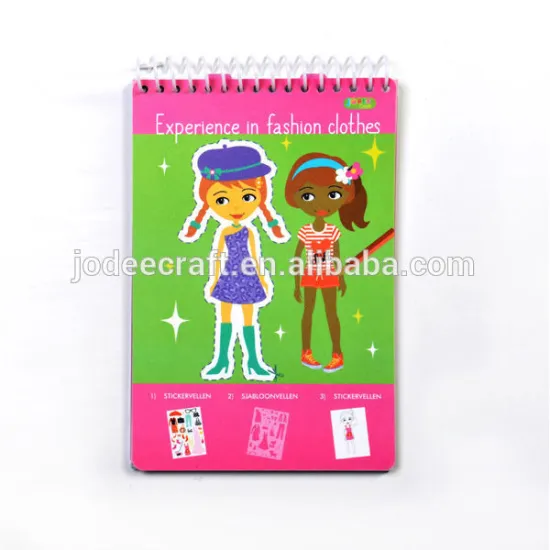 DIY fashion drawing notebook for kids