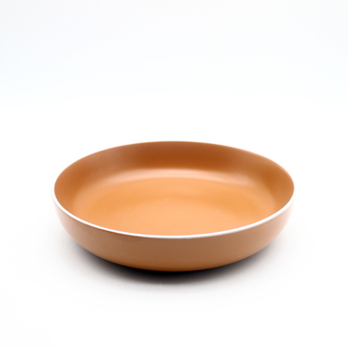 Vendita calda a basso prezzo puro set di stoviglie in ceramica arancione pura per catering piatti di stoviglie in porcellana