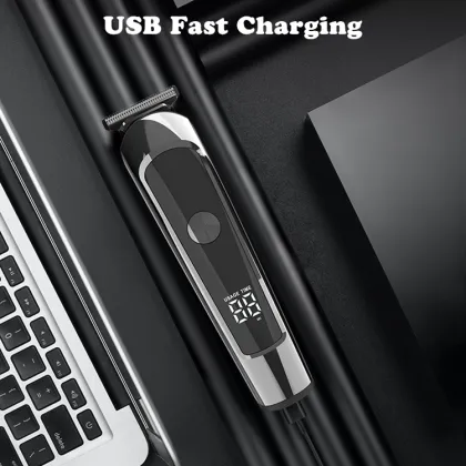 Waterproof Men's Cordless Electric Beard and Mustache Trimmer
