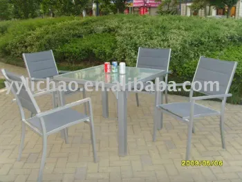 outdoor furniture tempered glass dining table