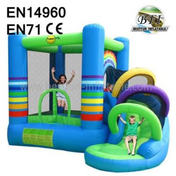 Rainbow Inflatable Combo Slides Bounce House 