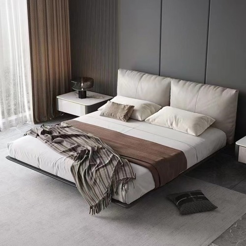 Moldura de design de cama flutuante suave