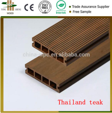 Wpc hollow flooring anti-slip wood plastic composite decking new synthetic colorful thailand teak decking