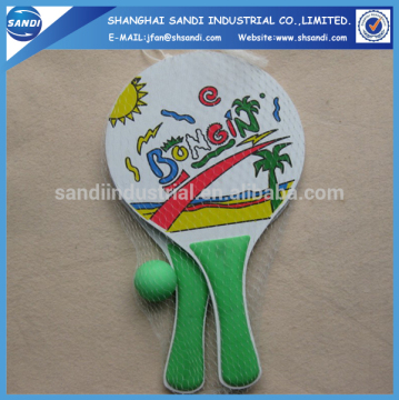 customized design wooden beach tennis racket