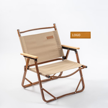2022 Hot Sale Wood Grain Camping Chair Foldable Portable Picnic Camping Chair Backpack