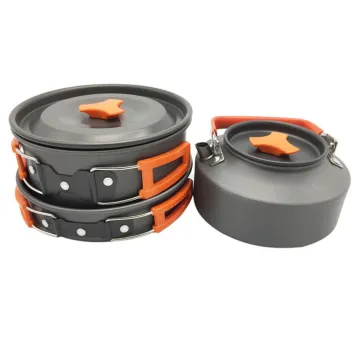 Ultimate GSD Outdoor Camping Cookware Set: Lightweight, Non-Stick Pot, Pan, and Kettle for Convenient Cooking on the Go