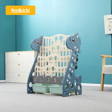Feiqitoy Small Baby Bookcase - Plastic Toys Storage Shelf for Kids