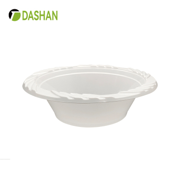 White Plastic Microwaveable Take Out Bowl - PP Plastic Food Container