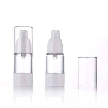 empty refillable 50ml 100ml 120ml transparent plastic vacuum airless cosmetic press pump bottle
