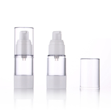 empty refillable 50ml 100ml 120ml transparent plastic vacuum airless cosmetic press pump bottle