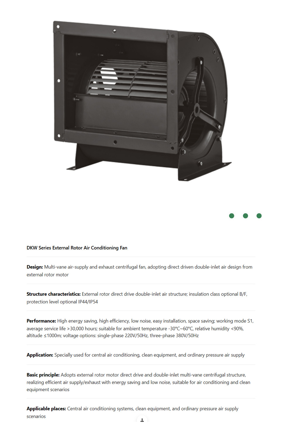 External Rotor Air Conditional Fan