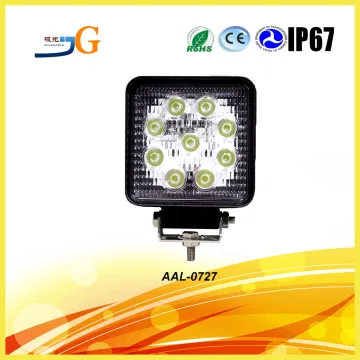 12 Volt Dc Led Light 27W Square Waterproof Led Lighting Safety Lights For Trucks