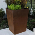 Modern Design Rust Corten Steel Rectangular Flower Planter