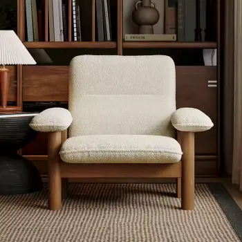 Nordic Vintage Solid Wood Single Sofa Chair