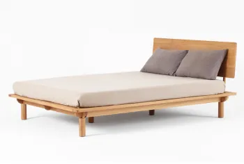 Bedroom Furniture Flat Back Solid Wood Bed