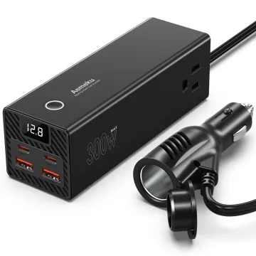 300W 110V Car Power Inverter Charger Adapter for Camping - 12V to AC Converter