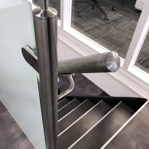 Classical modern stair glass stainless steel baluster