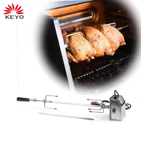 Length Adjustment Roaster Rod Charcoal BBQ Pig Chicken Motor Kit Stainless Steel Rotisserie Grills