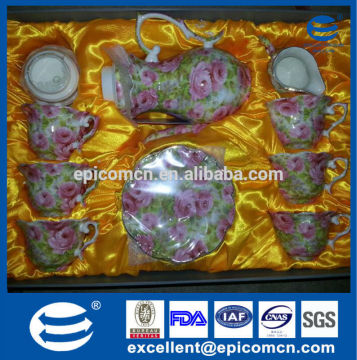 1700ml porcelain tea pot with beautiful decal and gold rim in mouth, Chinese tea pot
