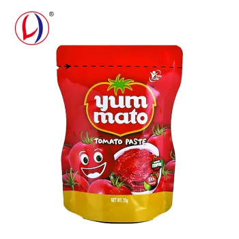 Heat Seal Stand Up Sachet Tear Proof Poly Bags For Tomato Ketchup
