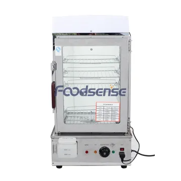 Stainless Steel with Glass Electric Steamer Steam Bun Heating Machine Fast Food Show Cabinet