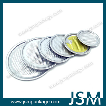 Aluminum foil lid peel off easy open end