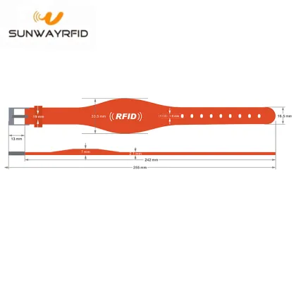 Adjustable Double Frequency RFID Silicone Wristbands