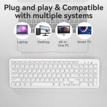 Lightweight 2.4G Wireless Keyboard and Mouse Combo for Desktop and Laptop