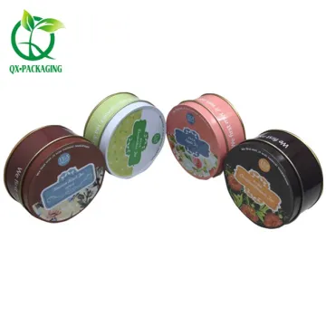 Flower tea round tin cans