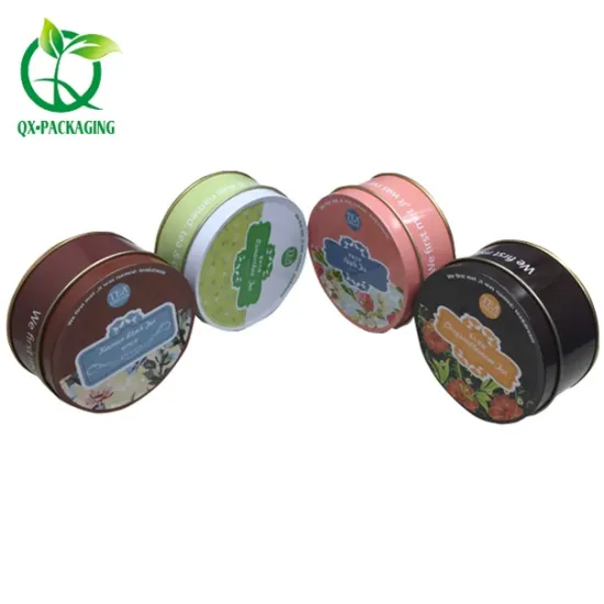 Flower tea round tin cans