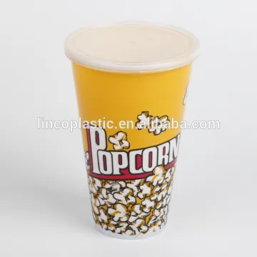 Hot Sale Custom Plastic Popcorn container with lid