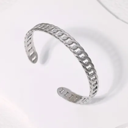 adjustable stainless steel bracelet 18K gold-plated bracelet