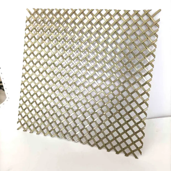 Flat Single Diamond Decorative Woven Wire Mesh Panels
