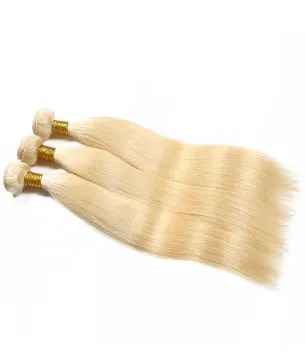 Wholesale human virgin straight blonde brazilian hair 27/613# color hair extension,hair color 613,613 virgin russian blonde hair