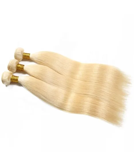 Wholesale human virgin straight blonde brazilian hair 27/613# color hair extension,hair color 613,613 virgin russian blonde hair