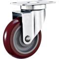 Medium Duty Plate Swivel PU Caster Wheel