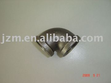 Black Malleable Iron Pipe Fitting Elbow banded
