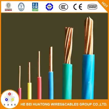 PVC Cover Copper Wire Thw/Tw AWG 14 12 10 8 6 Solid/Stranded Electrical Cable