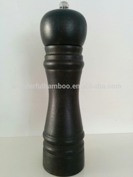 Colored Bamboo Pepper Grinder Salt Mill with Ceramic Grinding Mechanism