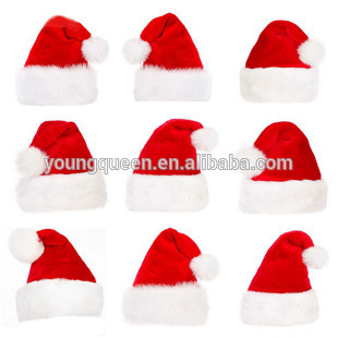 CM01 Manufacturers of high-grade super soft plush velvet Christmas hats Santa Claus hat Christmas decoration