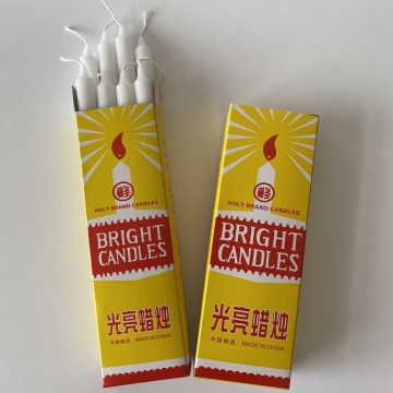 Ghana market white stick candle 38g