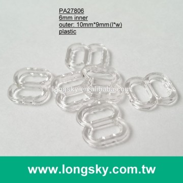 (#PA27806/6mm inner) small POM plastic 8 ring slide buckle for bikini swimwear strap
