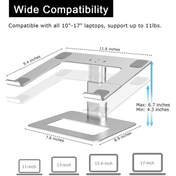 Soporte para computadora portátil ajustable, Soporte para computadora portátil portátil