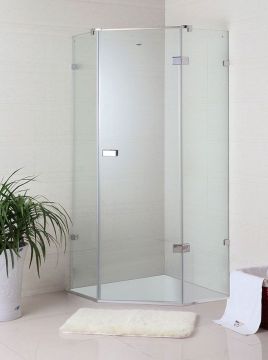 36 x 36 in. Clear Tempered Glass Coner Shower Stall - Diamond Shape (WA-03)