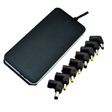 Adjustable Auto-voltage 90W Slim Charger with USB 5V/1A, Blister Package