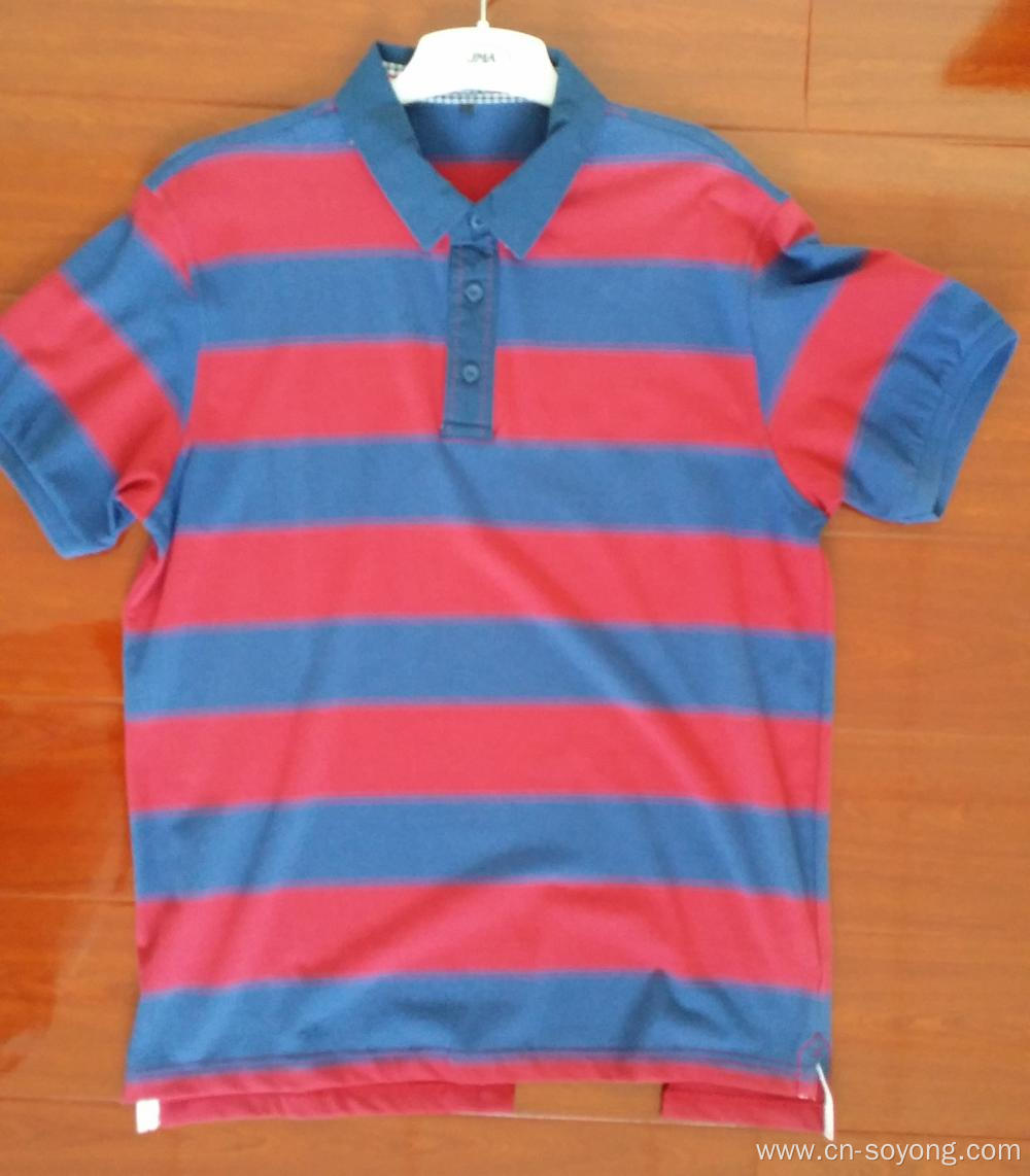 Yarn Dyed Short Sleeve Slim Fit Polo Shirts
